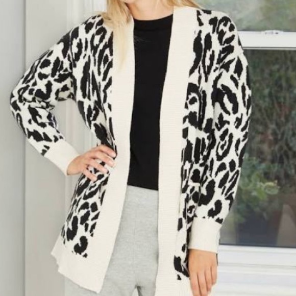 Who What Where Leopard print‎ open cardigan chunky - Picture 3 of 4